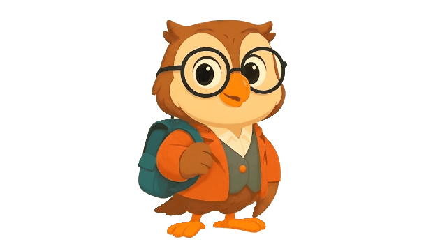 Friendly animated owl mascot
